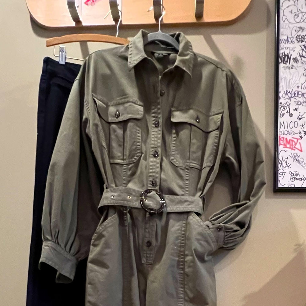 Banana Republic Army Green Jumpsuit with Belt - Picture 5 of 8